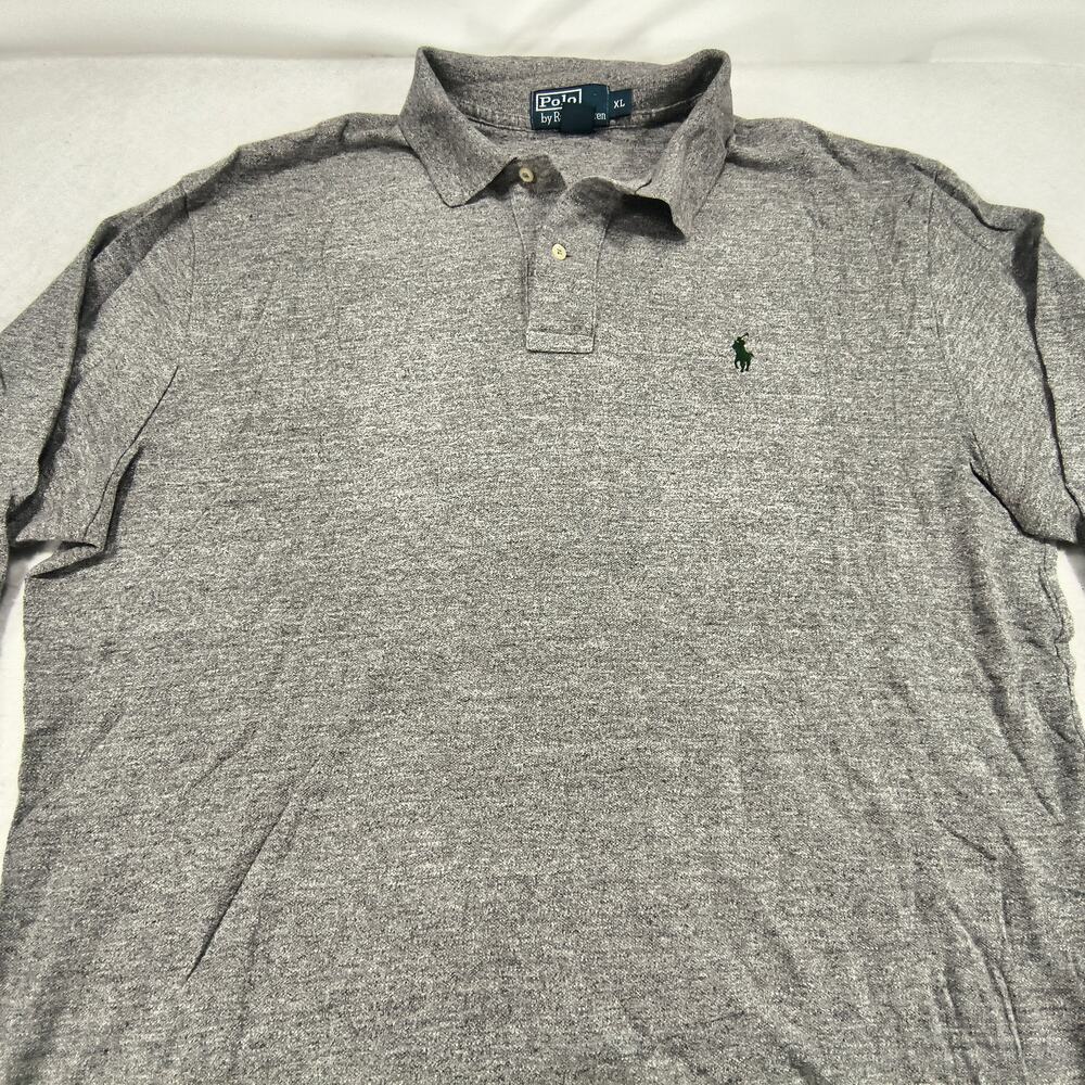 Polo by Ralph Lauren Collared Casual Long Sleeve Polo Shirt Mens Size XL Gray